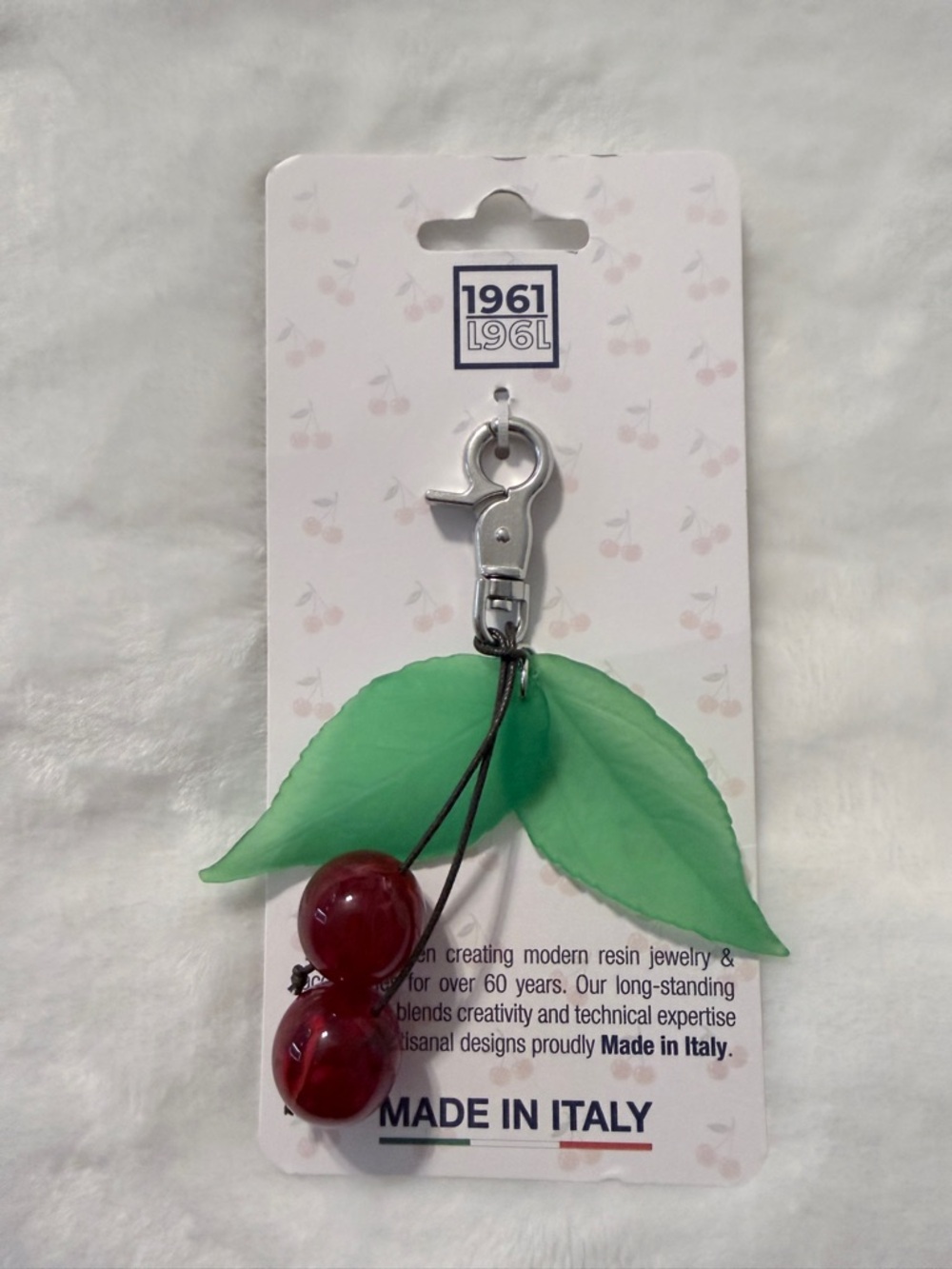 Cherry Leaf Keychain - Red & Green Women’s Accessory